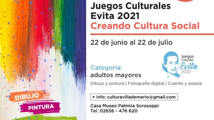 Juegos Culturales Evita 2021. Edición Virtual. Instancia municipal para adultos mayores